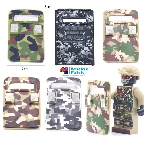 Đồ Chơi Lắp Ráp Mô Hình Phụ kiện Khiên màu camo vàng- Đồ Chơi Lắp Ráp - Brickie Prick