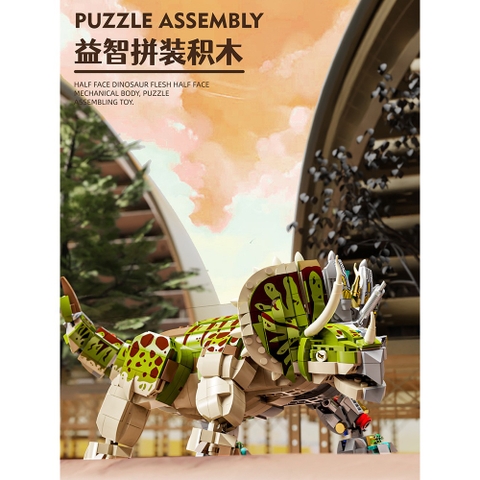 Đồ Chơi Lắp Ráp Mô Hình Khủng Long Máy Sinoceratops - Có Khớp Cử Động Linh Hoạt - Kích Thước Lớn