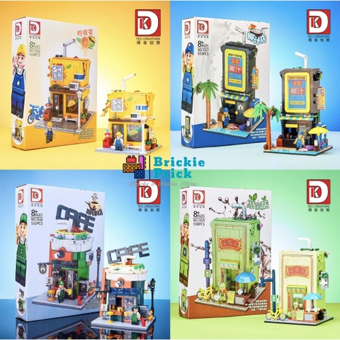 Đồ Chơi Lắp Ráp Mô Hình Thành Phố Các Quán Nước Tiệm Trà Tiệm Nước Dừa Tiệm Cafe Tiệm Trà Thảo Dược Cao Cấp