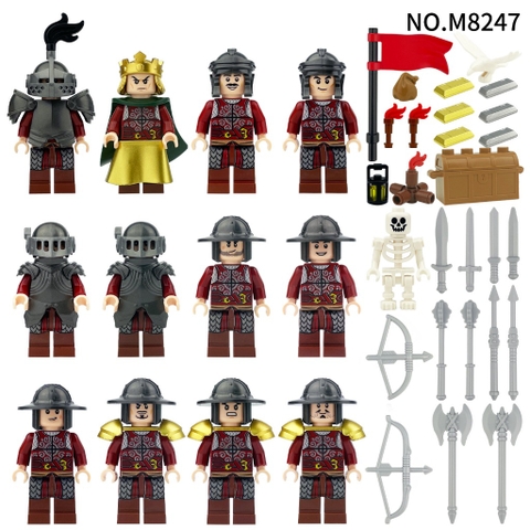 Đồ Chơi Lắp Ráp Hiệp Sĩ Trung Cổ Set 12 Nhân Vật Đầy Đủ Phụ Kiện