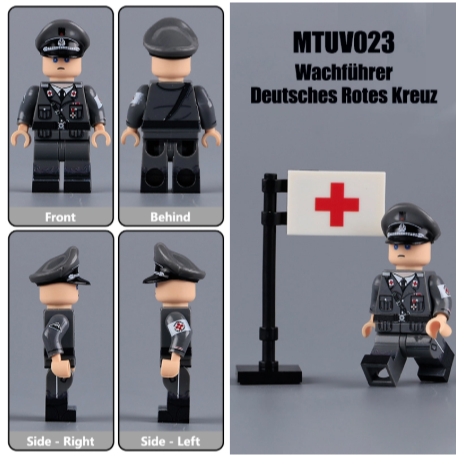 Đồ Chơi Lắp Ráp Army Nhân Vật Minifigure Sĩ Quan Đức Nhật Cao Cấp In UV