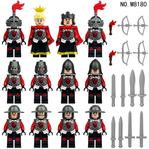 Đồ Chơi Lắp Ráp Hiệp Sĩ Trung Cổ Set 12 Nhân Vật Đầy Đủ Phụ Kiện