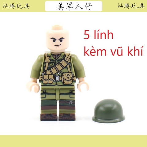Đồ chơi lắp ráp Army - Minifigure Lính WW2 - Đồ Chơi Lắp Ráp - Brickie Prick