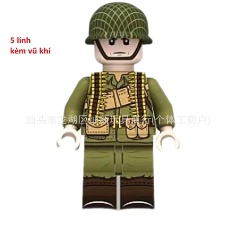 Đồ chơi lắp ráp Army - Minifigure Lính WW2 - Đồ Chơi Lắp Ráp - Brickie Prick