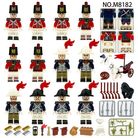 (Set 12 Con) Đồ Chơi Lắp Ráp Minifigure Hải Quân Full Phụ Kiện