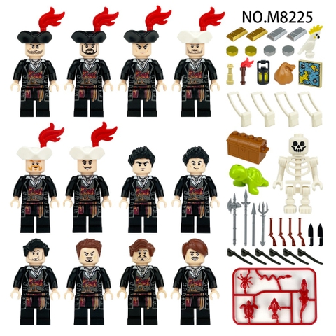 (Set 12 Con) Đồ Chơi Lắp Ráp Minifigure Hải Quân Full Phụ Kiện