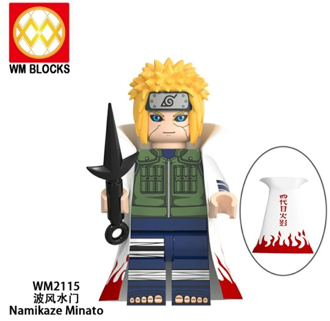 Đồ Chơi Lắp Ráp Mô Hình Nhân Vật Naruto set  WM 6109 Minato, Sasuke, Kakashi, Rock Lee, Guy, Madara,...