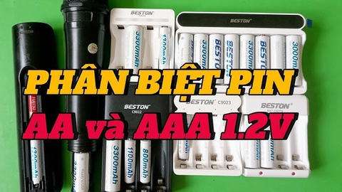 Pin AAA (3A) và pin AA (2A) có gì khác nhau? Loại nào dùng tốt?