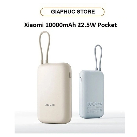 Pin sạc dự phòng Xiaomi 10000mAh Pocket có kèm cáp sạc