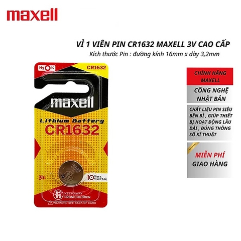 Pin CR1632 Maxell Lithium 3V Cao Cấp