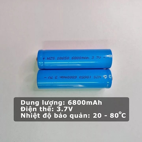 Pin sạc lithium 18650 6800mAh 3.7V