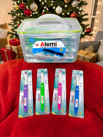 Bàn Chải Đánh Răng ALEMI HT8052 - 50 VỈ TRẮNG - TOOTHBRUSH