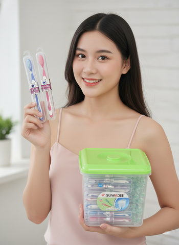 Bàn Chải Đánh Răng SUWADEE HT 8012 - 120 MÓC TRẮNG