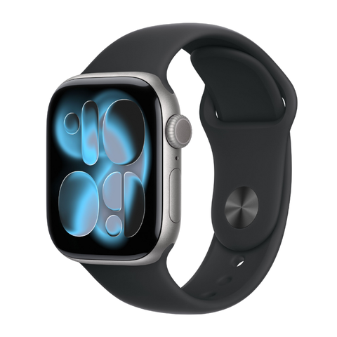 Apple Watch Series 11 (GPS + Cellular) 42mm Vỏ Nhôm Màu Xám Không Gian (Space Gray) với Dây Đeo Thể Thao Màu Đen (Black Sport Band)