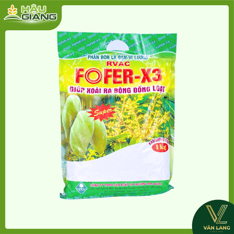 RVAC - Phân bón lá đạm-vi lượng FOFER X3 1kg - N 25% + B 1.500 ppm + Zn 1.000 ppm + P₂O₅ 2% - Hỗ trợ xoài hình thành bông đồng loạt,