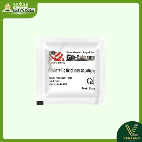 Á CHÂU - Thuốc điều hòa sinh trưởng GIBBER 40TB 5g - GA3 40g/kg - Kích thích tăng trưởng hạt, cây, hoa quả