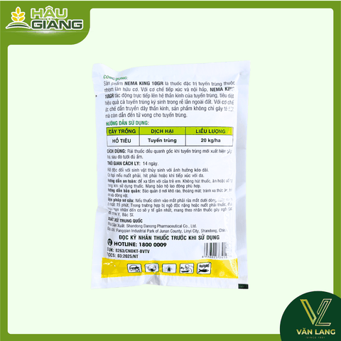 NGỌC TÙNG - Thuốc trừ sâu NEMA KING 10GR 500g - Fosthiazate 10% w/w - Chuyên trị tuyến trùng rễ