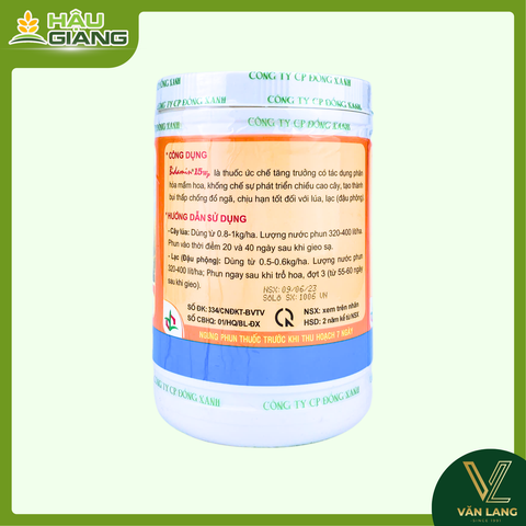 ĐỒNG XANH - Thuốc điều hòa sinh trưởng BIDAMIN 1KG - Paclobutrazol 15% w/w - Giúp cây phát triển, thân cứng, rễ mạnh, ra hoa tập trung đồng đều, tăng tỷ lệ đậu trái, tăng chống chịu, hạn chế đổ ngã