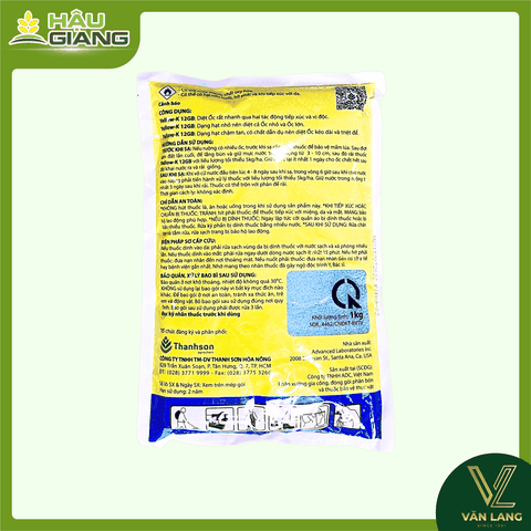 THANH SƠN – Thuốc trừ ốc YELLOW-K 12GB 1kg - Metaldehyde 12% w/w - Đặc trị ốc bưu vàng