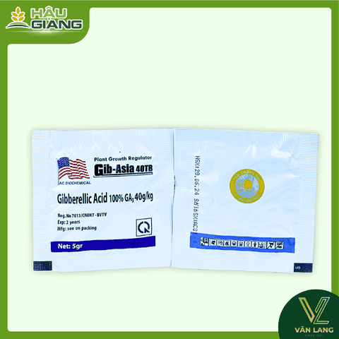 Á CHÂU - Thuốc điều hòa sinh trưởng GIBBER 40TB 5g - GA3 40g/kg - Kích thích tăng trưởng hạt, cây, hoa quả