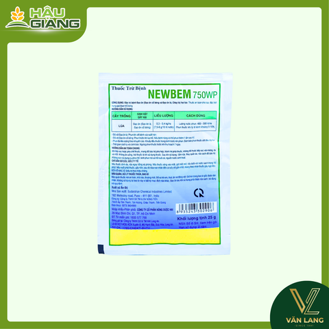 HAI - Thuốc trừ bệnh NEWBEM 750WP 25g - Tricyclazole 75% w/w - Chuyên trị đạo ôn lá, đạo ôn cổ bông