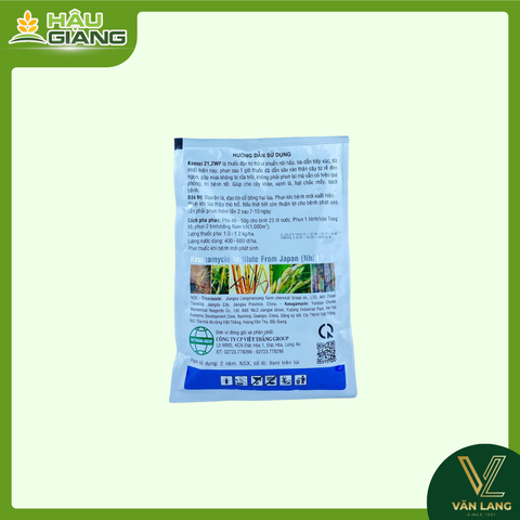 VITHACO - Thuốc trừ bệnh KANSUI 21.2WP - Tricyclazole 20% + Kasugamycin 1,2% - Đặc trị đạo ôn lá, đạo ôn cổ bông