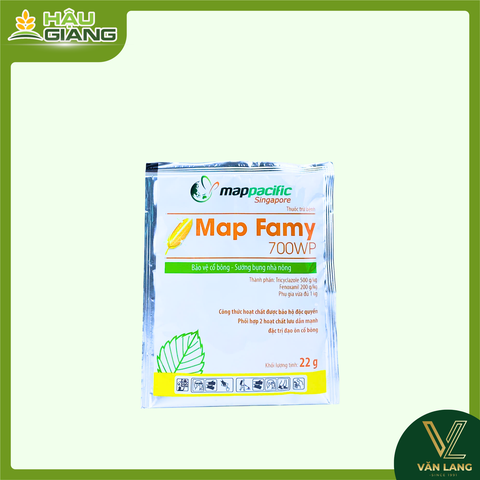 MAP - Thuốc trừ bệnh MAP FAMY 700WP 22g - Tricyclazole 500 g/kg + Fenoxanil 200 g/kg - Phòng trừ đạo ôn lá, đạo ôn cỏ bông, lem lép hạt