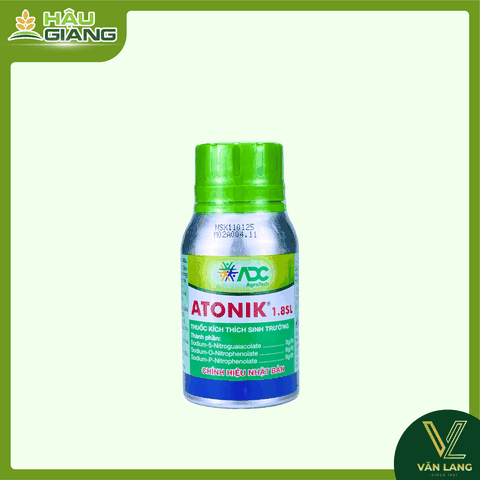 ADC - Thuốc kích thích điều hòa sinh trưởng ATONIK 1.8SL 100ml - Sodium 5-nitroguaiacolate 3 g/lít + Sodium O-nitrophenolate 6 g/lít + Sodium P-nitrophenolate 9 g/lít - giúp tăng khả năng hình thành rễ, thúc đẩy nảy mầm, mở rộng bộ lá và nâng cao sự ổn định hình thành hoa – quả