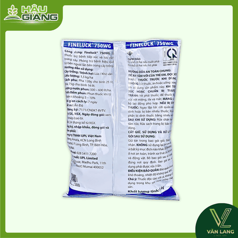 UPL - Thuốc trừ bệnh FINELUCK 750WG 1kg - Azoxystrobin 50 g/kg + Mancozed 700 g/kg - đặc trị lem lép hạt, khô vằn