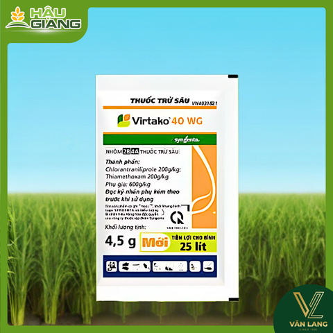 SYNGENTA - Thuốc trừ sâu VIRTAKO 40WG 4,5gr - Chlorantraniliprole 200g/kg + Thiamethoxam 200g/kg - Đặc trị sâu cuốn lá, sâu đục thân, rầy nâu, rầy lưng trắng, rệp