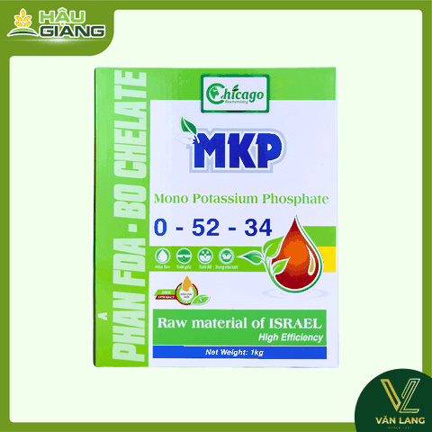 HIỆP LỢI - Phân bón vi lượng MKP 0.52.34 1KG - P₂O₅  52% + K₂O 34% - Hỗ trợ phân hóa mầm hoa, Giúp cây ổn định sinh trưởng, Phát triển rễ