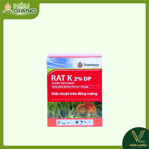 THANH SƠN – Thuốc trừ chuột RAT-K 2% DP 10G - Warfarin 2% w/w - kiểm soát mật độ chuột trên ruộng lúa, vườn cây hoặc kho nông sản