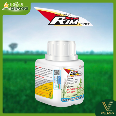 TẤN HƯNG - Thuốc trừ cỏ SUPER RIM 250EC 240ml - Cyhalofop-butyl 200g/l + Pyribenzoxim 50g/l - Đặc trị cỏ lồng vực (cỏ gạo) và cỏ đuôi phụng