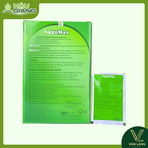 BM - Phân bón lá NUGOMAX COMBI 20GR - Mg 2% + S 3% + Bo 5.000ppm + Fe 40.000ppm + Mn 40.000ppm + Cu 15.000 + Zn 15.000ppm + Mo 1.000pm - Giúp bổ sung trung vi lượng cho cây, giúp, lá xanh, ra hoa, đậu trái đồng đều, phục hồi sau thu hoạch