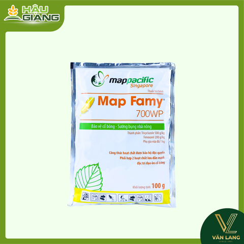 MAP - Thuốc trừ bệnh MAP FAMY 700WP 100g - Tricyclazole 500 g/kg + Fenoxanil 200 g/kg - Phòng trừ đạo ôn lá, đạo ôn cỏ bông, lem lép hạt