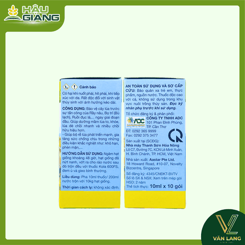 ADC - Thuốc xử lý giống KOLA 600FS 10ml - Imidacloprid 600g/lít - Giúp bảo vệ hạt giống khỏi rầy nâu, bọ trĩ, nuôi mầm, kích rễ
