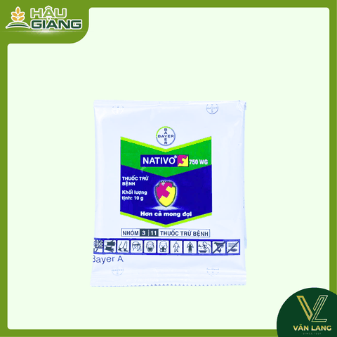 BAYER - Thuốc trừ bệnh NATIVO 750WG 10g - Trifloxystrobin 250g/kg + Tebuconazole 500g/kg - Chuyên trị thán thư, đốm lá, phấn trắng, rỉ sắt, giúp lá xanh, hoa trái phát triển đồng đều