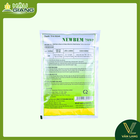 HAI - Thuốc trừ bệnh NEWBEM 750WP 90g - Tricyclazole 75% w/w - Chuyên trị đạo ôn lá, đạo ôn cổ bông