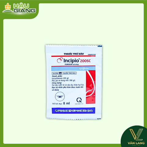 SYNGENTA - Thuốc trừ sâu INCIPIO® 200SC 8ml - Isocycloseram 200g/L - Phòng trừ sâu đục thân, đục quả, cuốn lá, sâu gối lưa,...