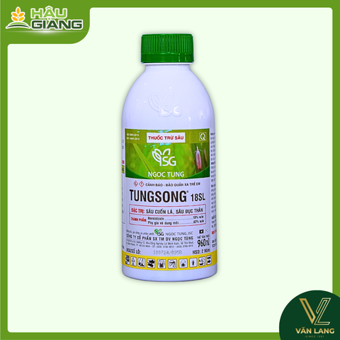 NGỌC TÙNG - Thuốc trừ sâu TUNGSONG 18SL 960ml - Nereistoxin 18% w/w - Tiêu diệt sâu cuốn lá, sâu đục thân, bọ trĩ