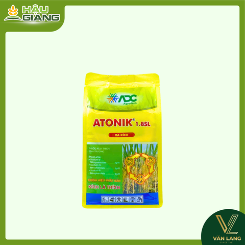 ADC - Thuốc kích thích sinh trưởng ATONIK 1.8SL (BA KÍCH) 15ml - Sodium 5-nitroguaiacolate 3 g/lít + Sodium O-nitrophenolate 6 g/lít + Sodium P-nitrophenolate 9 g/lít - Giúp cây khởi động sinh trưởng, thúc đẩy ra rễ – bật chồi – nuôi lá, hỗ trợ ra hoa ổn định và đậu quả thuận lợi