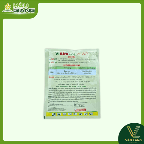 VIPESCO - Thuốc trừ bệnh VIBIMZOL 75WP 100g - Tricyclazole 75% w/w - Phòng trị đạo ôn lá – đạo ôn cổ bông