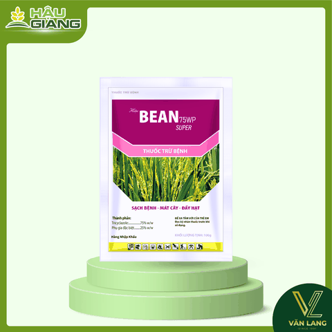 HẬU GIANG - Thuốc trừ bệnh BEAN 75WP 100GR - Tricyclazole: 75% w/w - Giúp quản lý đạo ôn hiệu quả, giữ xanh mùa vụ
