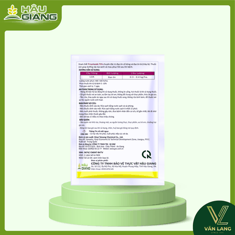 HẬU GIANG - Thuốc trừ bệnh BEAN 75WP 100GR - Tricyclazole: 75% w/w - Giúp quản lý đạo ôn hiệu quả, giữ xanh mùa vụ