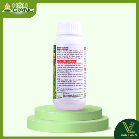 HẬU GIANG - Phân bón lá vô cơ SIÊU DƯỠNG ĐÒNG 500ml - Nts 6% + P₂O₅hh 4% + K₂Ohh 3% + Humic 2% + Mg 0,008% + Cu 100ppm + Fe 80ppm + Zn 70ppm + B 50ppm + Mo 30ppm + Mn 60ppm - Giúp mập đòng, trổ đồng loạt, giúp bộ lá phát triển, to dày, màu xanh bền, giúp hạn chế đổ ngã, giúp hạ phèn, chống ngộ độc,...