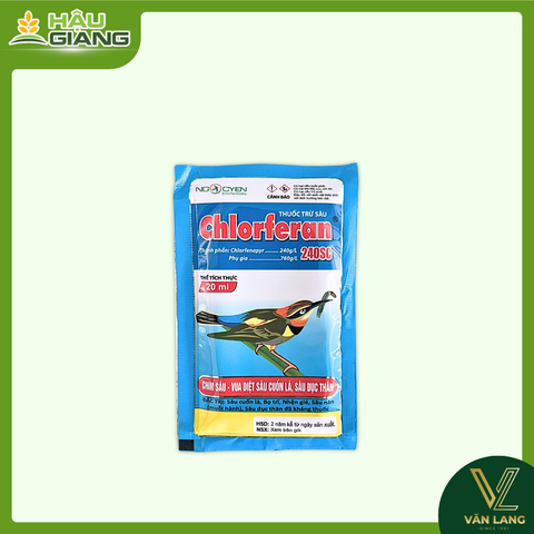 NGỌC YẾN - Thuốc trừ sâu CHLORFERAN 240SC 20ML - Chlorfenapyr: 240 g/L - Phòng trừ sâu đục thân, sâu cuốn lá, sâu năn, sâu xanh da láng