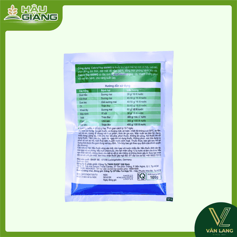 BASF - Thuốc trừ bệnh CABRIO® TOP 600WG - Pyraclostrobin 50g/kg + Metiram 550g/kg - Chuyên trị sương mai, giả sương mai (phấn trắng), thán thư, gỉ sắt, ghẻ sẹo,…