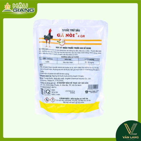 SPC SÀI GÒN - Thuốc trừ sâu GÀ NÒI 4GR 1kg - Cartap Hydrochloride 4% w/w - Đặc trị sâu đục thân