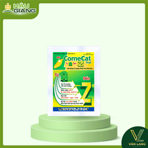 TD - Phân bón lá trung vi lượng COMECAT THÁI 7.5GR - Cu 15.000 ppm + Fe 15.000 ppm + Zn 15.000 ppm + Mn 15.000 ppm + B 8.000 ppm + Mo 50 ppm + Ca 0,5% + Mg 1,2% -