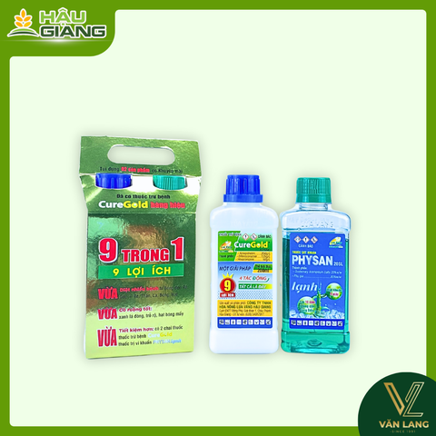 LÚA VÀNG - Thuốc trừ bệnh CURE GOLD 375SC & PHYSAN 20SL - Azoxystrobin 200g/L + Difenoconazole 125g/L + Hexaconazole 50g/L + Quaternary Ammonium Salt 20% w/w - Đặc trị đạo ôn lá, đạo ôn cổ bông, lem lép hạt, đốm vằn, vàng lá